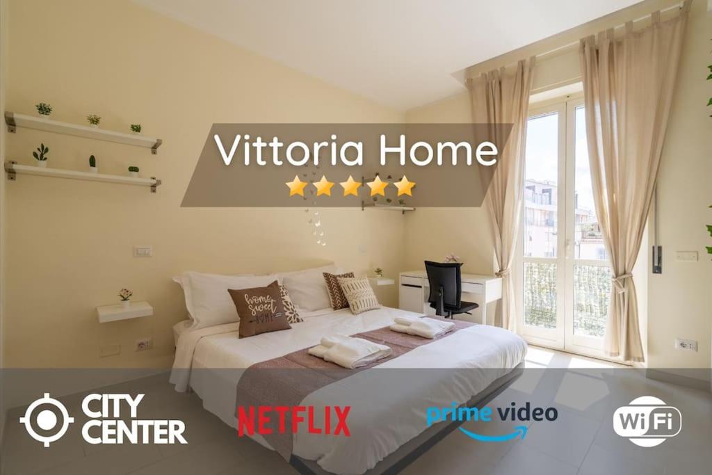 a bedroom with a bed with stars on it at [Centro Storico-Santa Rosa 3 min] Wi-fi & Netflix in Viterbo