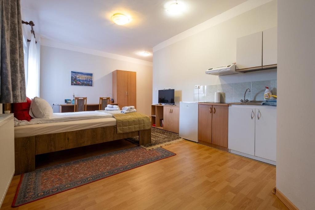 Kuchyň nebo kuchyňský kout v ubytování Guesthouse Rose