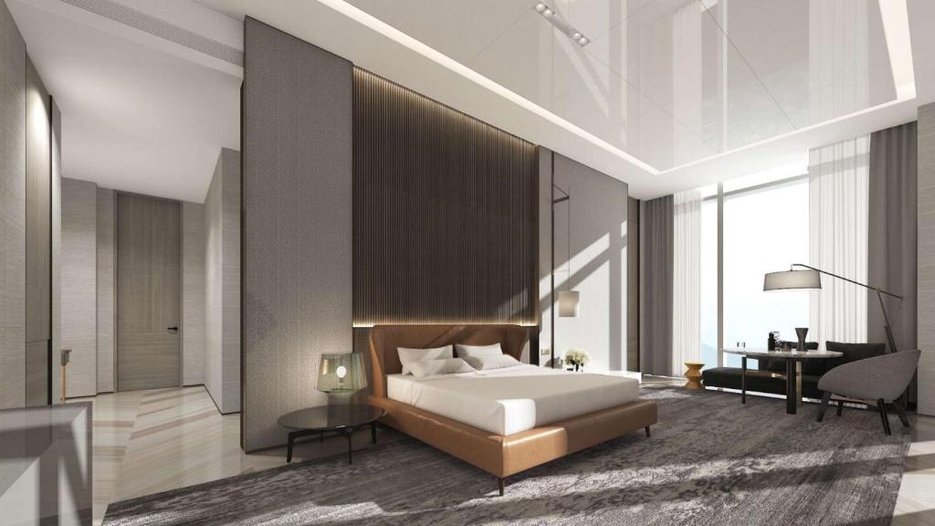 Postel nebo postele na pokoji v ubytování Hilton Zhuji