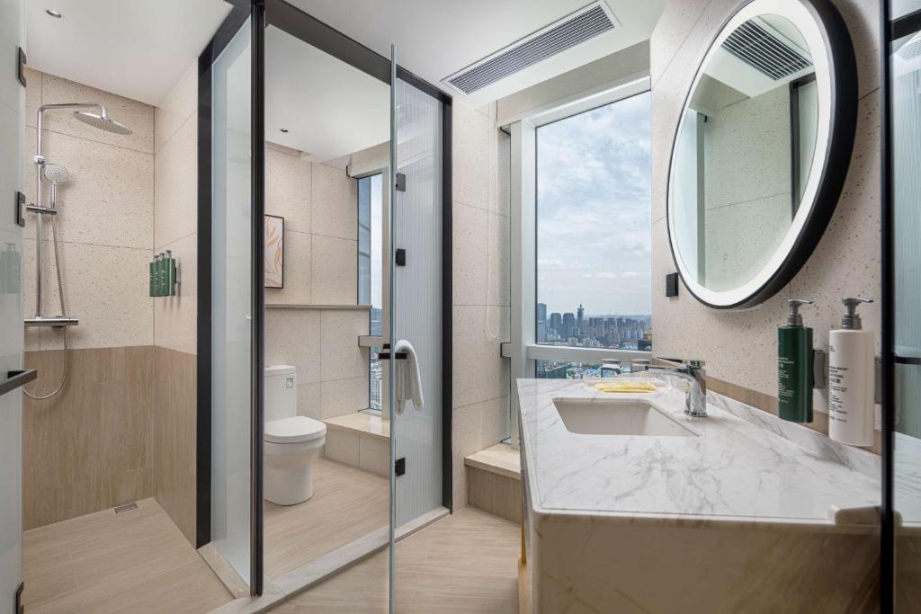 Koupelna v ubytování Hilton Garden Inn Shanghai Lujiazui