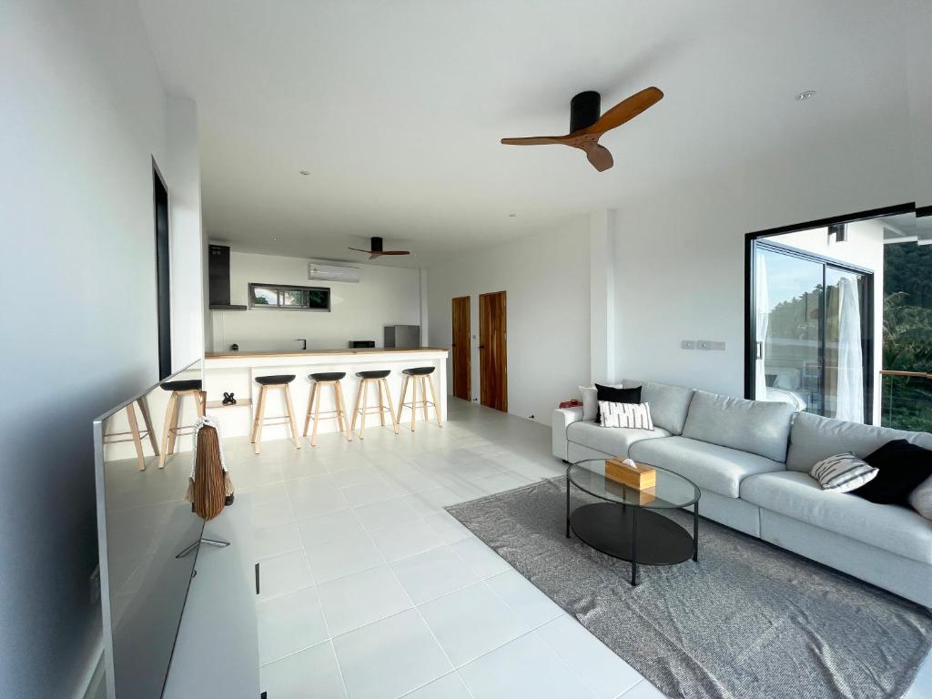 Posezení v ubytování Infinity Villa