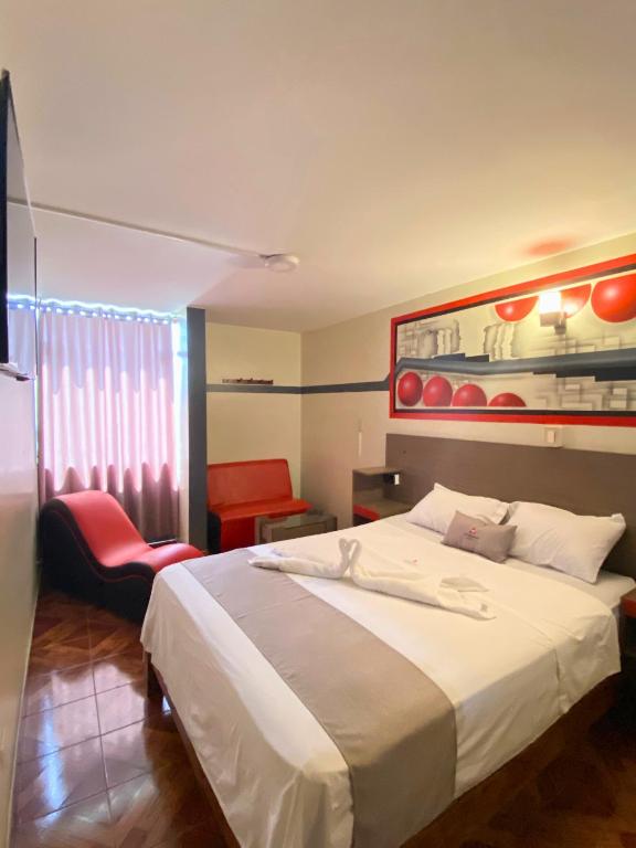 Säng eller sängar i ett rum på Las Bermudas - Hostal