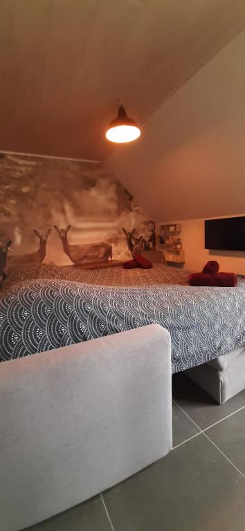 TV a/nebo společenská místnost v ubytování Vakantiewoning Victors Hof tot 4 pers