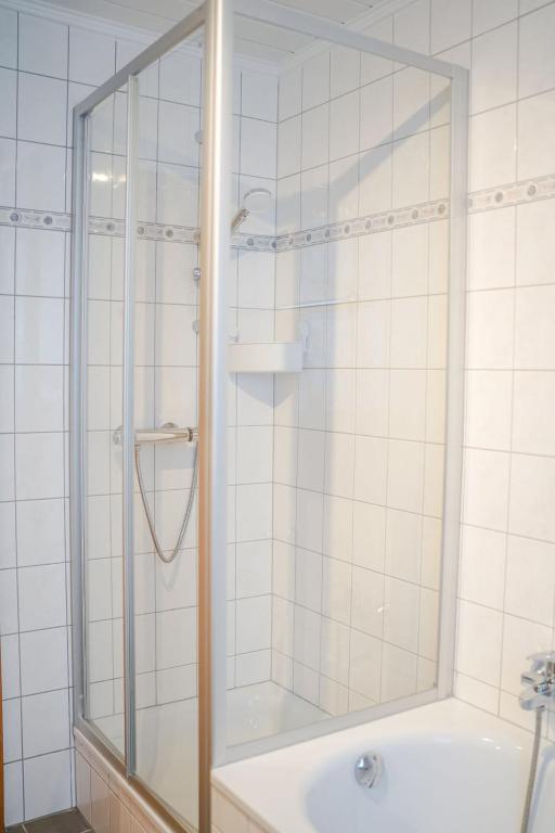 Koupelna v ubytování Ferienwohnung Im alten Feld