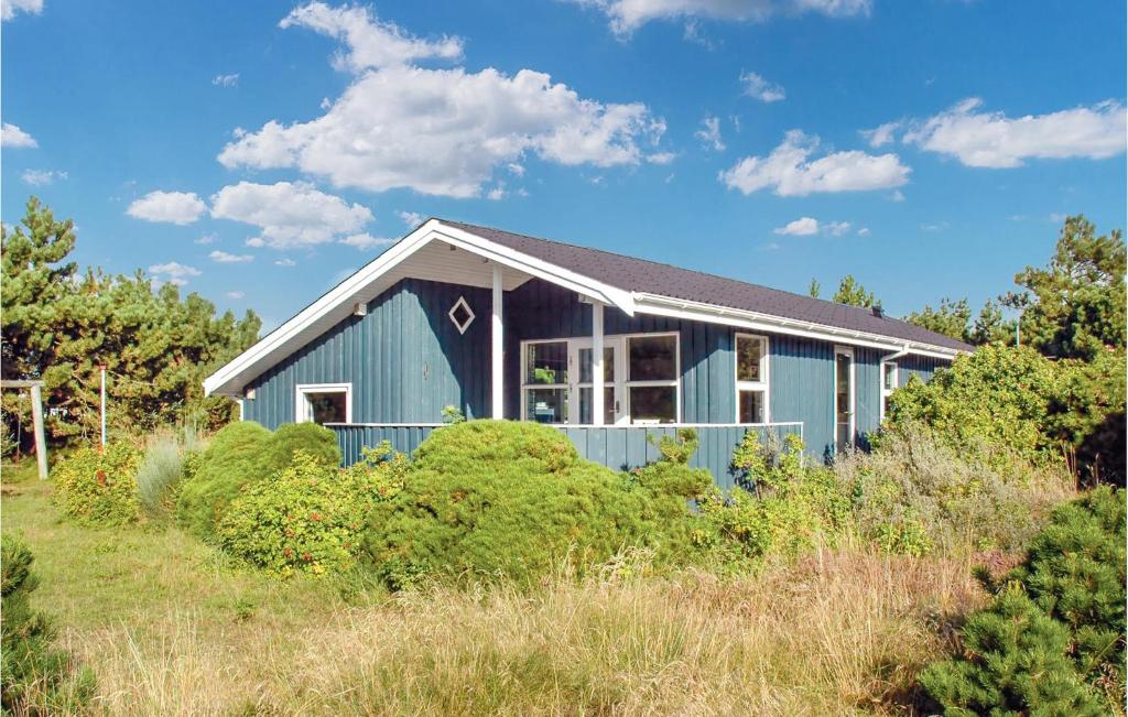 Bjerregårdにある3 Bedroom Lovely Home In Hvide Sandeの青い家