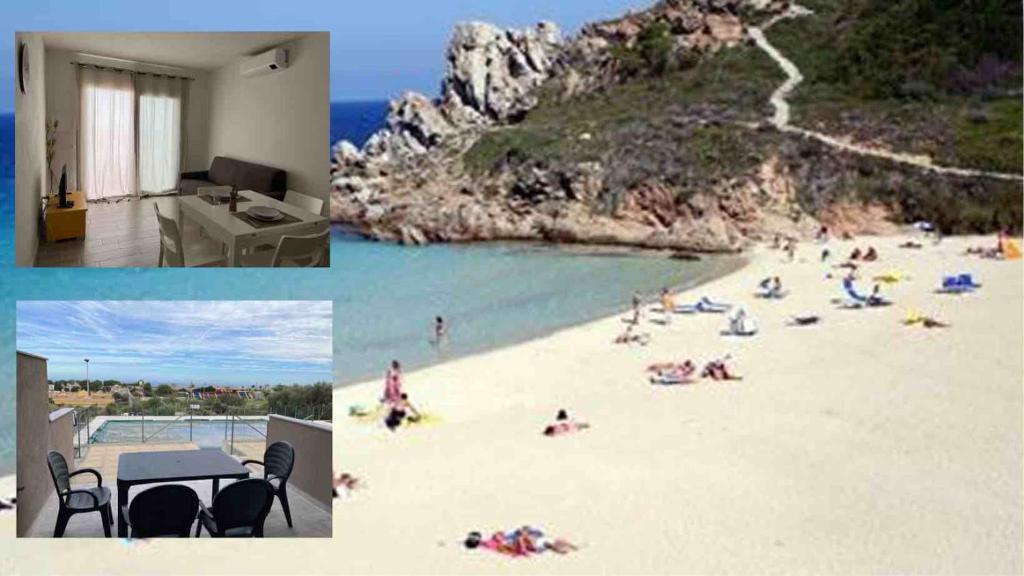 a collage of photos of a beach with people on it at Owen Home Holiday in Castelsardo