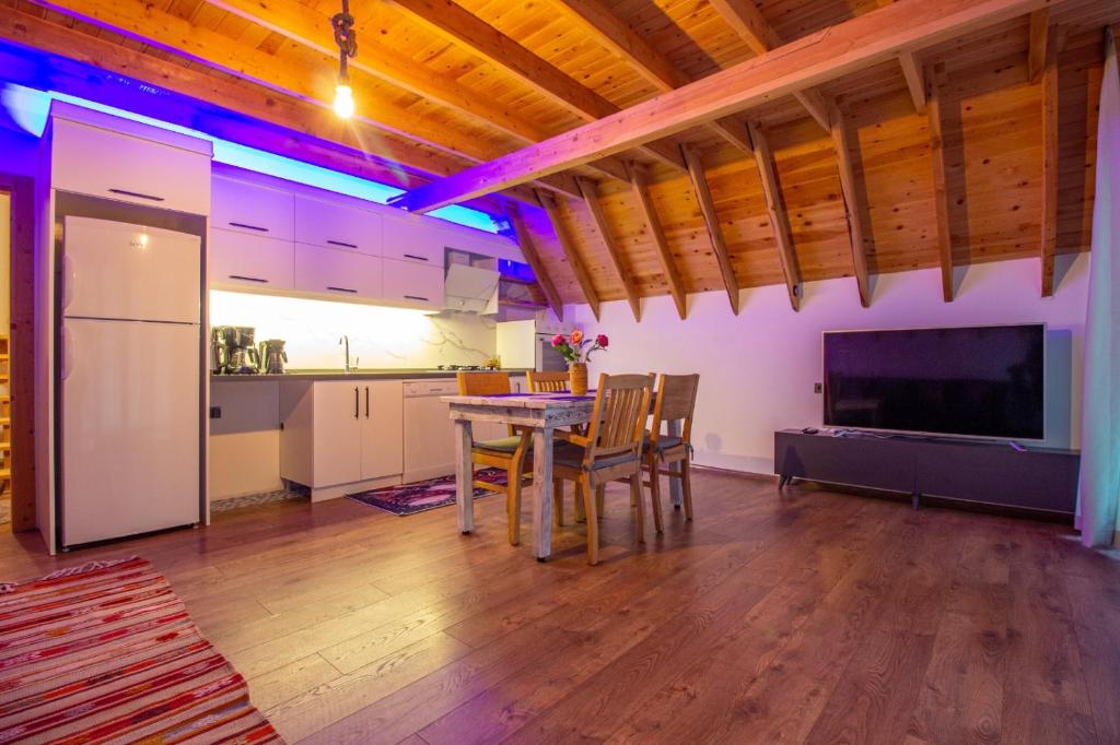 Kuchyň nebo kuchyňský kout v ubytování KiDRAK OTEL MONTENEGRO-1