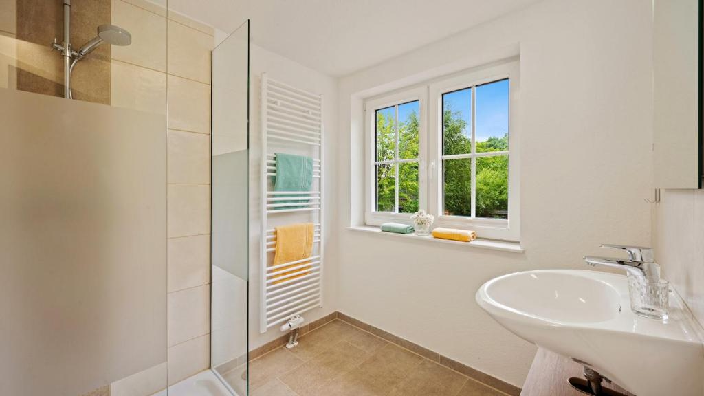 Koupelna v ubytování Hotel Deichinsel