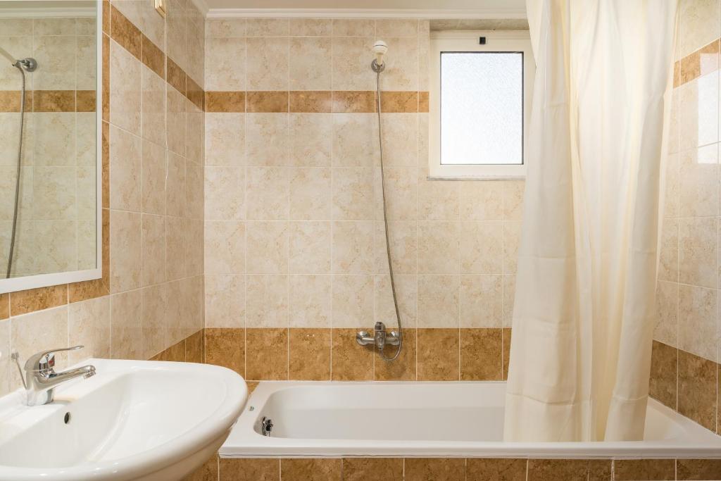 Koupelna v ubytování Manousis ApartHotel