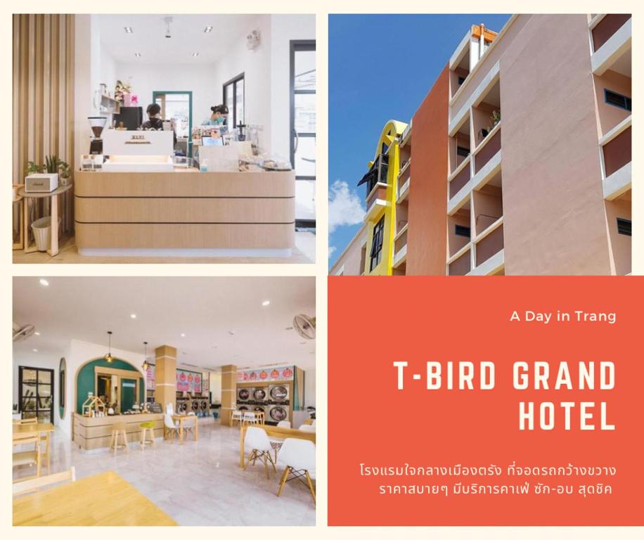 T-Bird Grand Hotel Trang ทีเบิร์ดแกรนด์ tesisinde bir restoran veya yemek mekanı