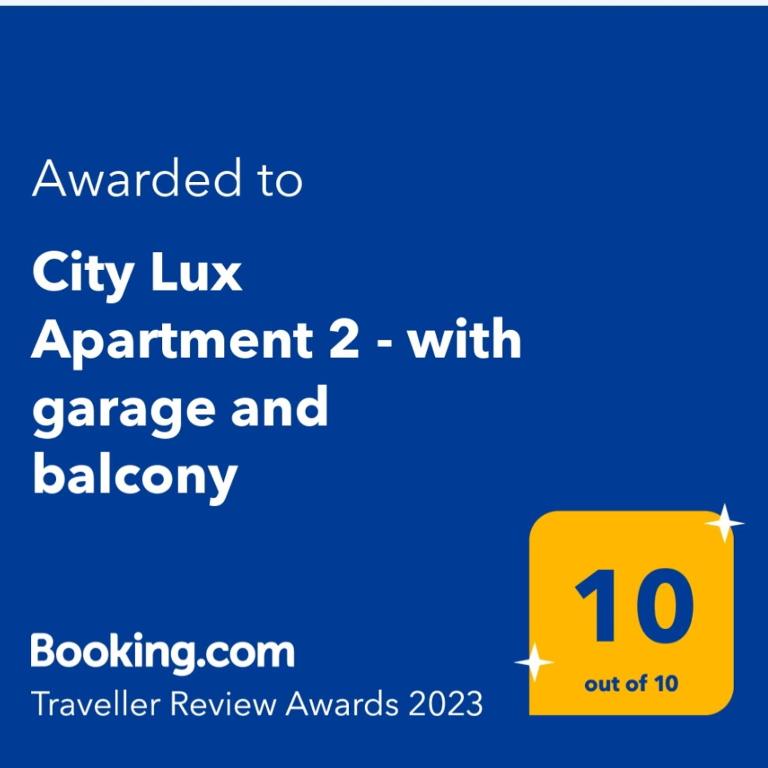Certyfikat, podpis lub inny dokument wystawiony w obiekcie City Lux Apartment 2 - with garage and balcony