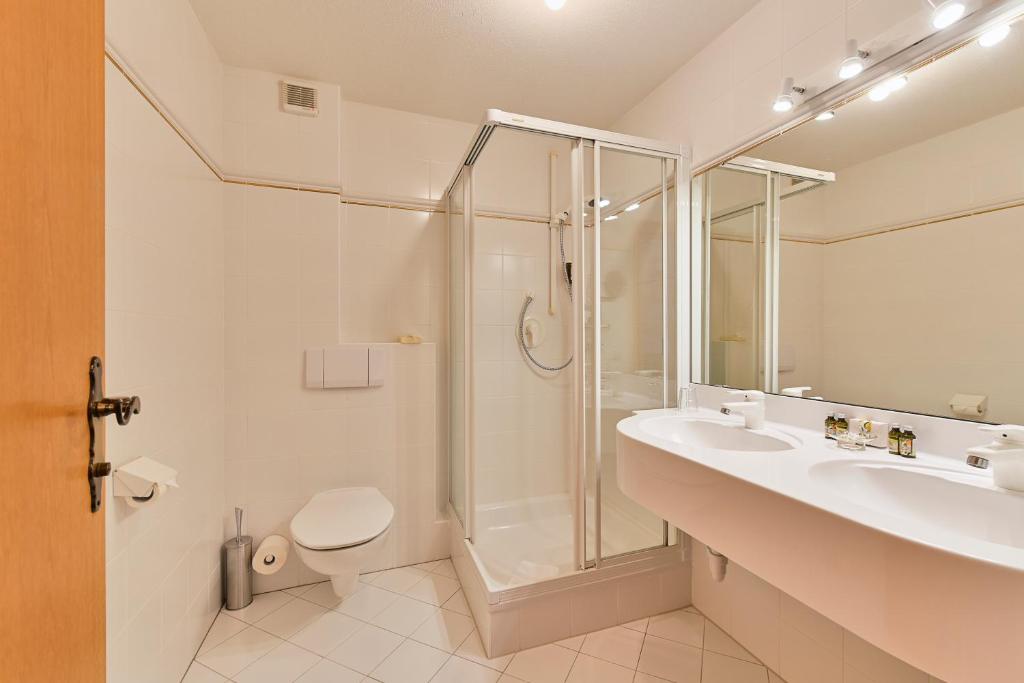 Kúpeľňa v ubytovaní Hotel Garni Sursilva