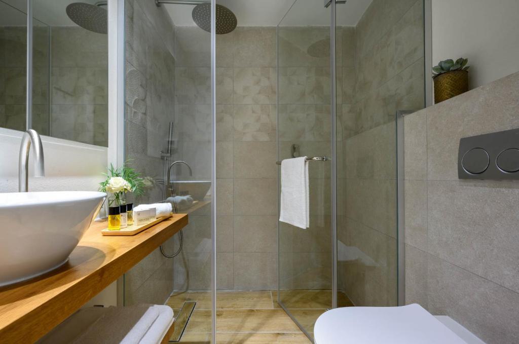 Koupelna v ubytování Prima Palace Hotel