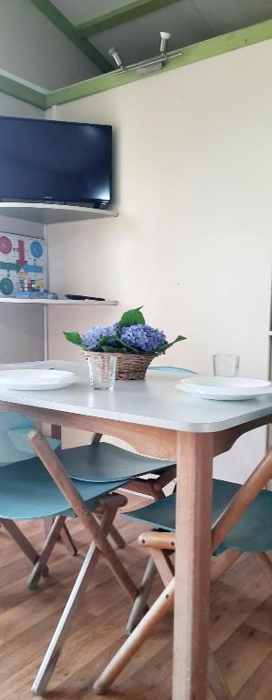 Telewizja i/lub zestaw kina domowego w obiekcie CAMPING RIANXO