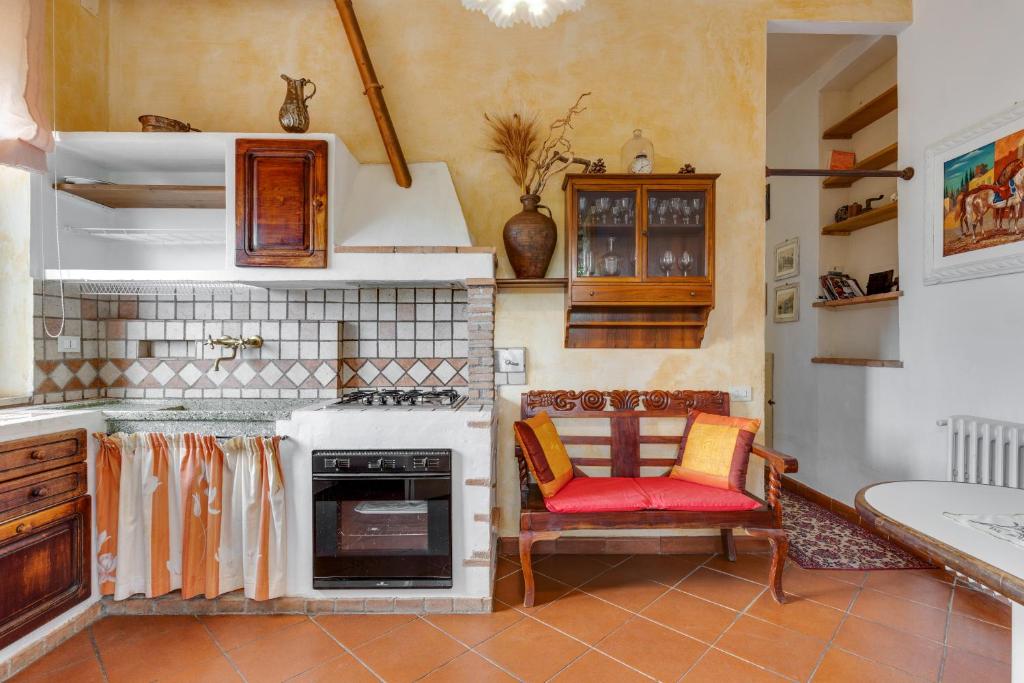 Kuchyň nebo kuchyňský kout v ubytování Agriturismo San Tommaso