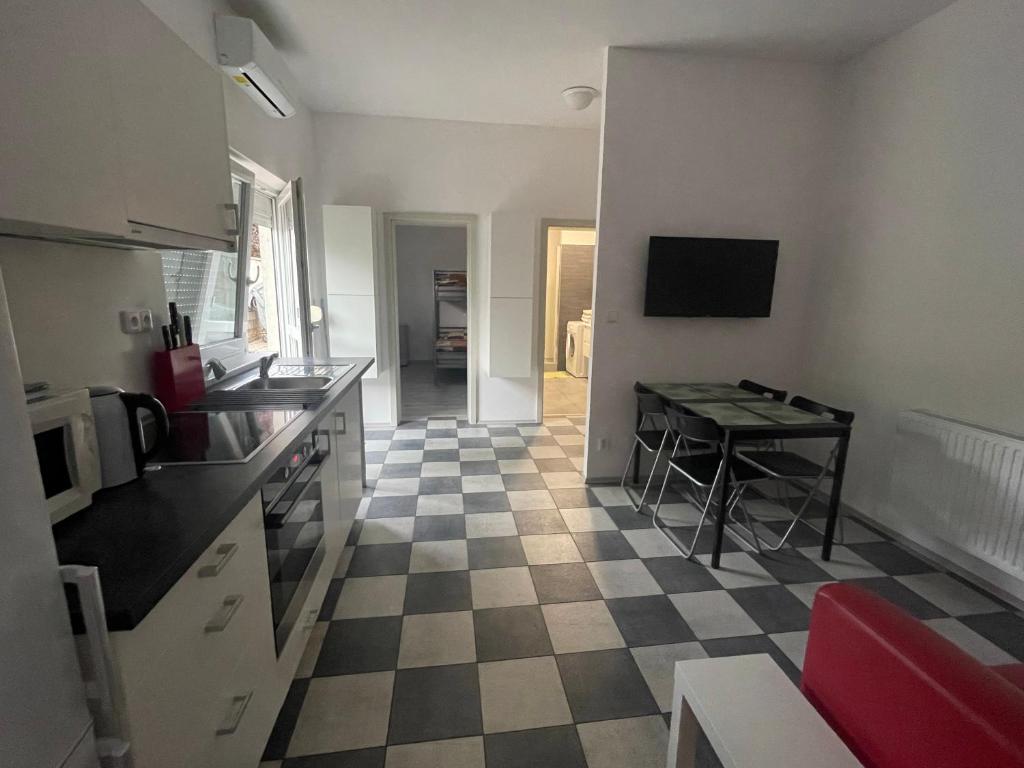 Kuchyň nebo kuchyňský kout v ubytování Apartmány Bella Moravia