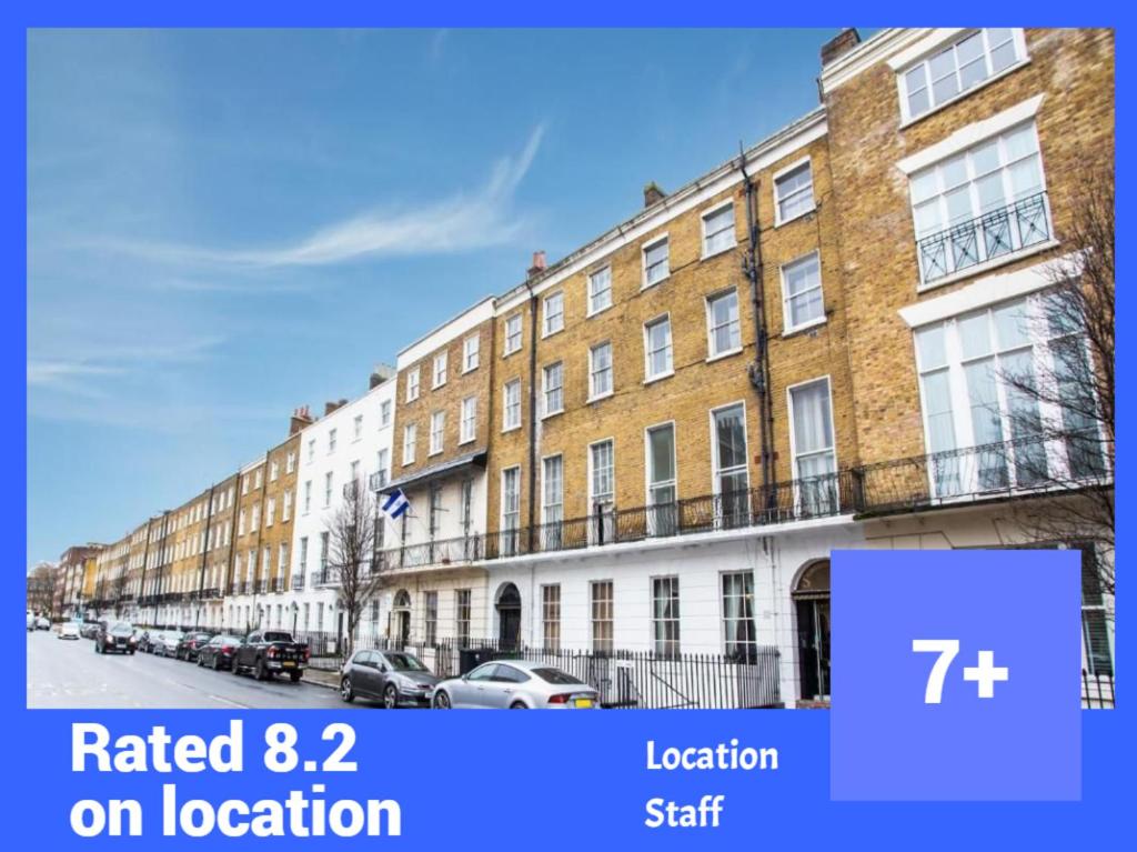 a row of brick buildings on a city street at OYO Somerset Hotel Baker Street London in London