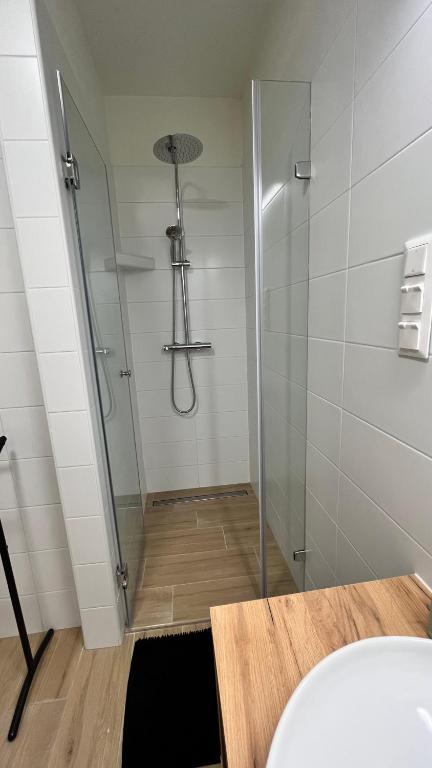 Koupelna v ubytování Rezidex Apartmanház