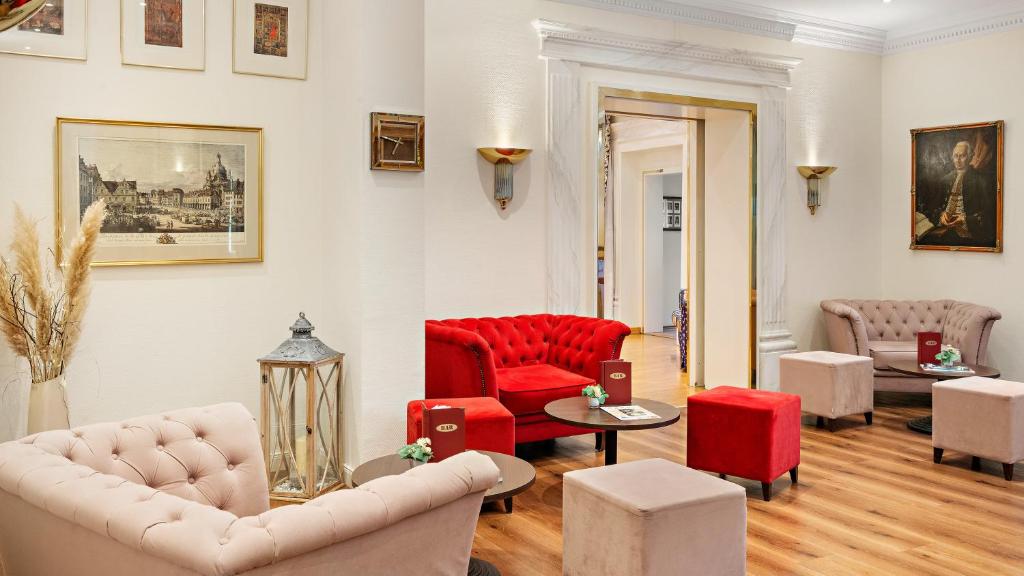 Posezení v ubytování Hotel Bayerischer Hof Dresden