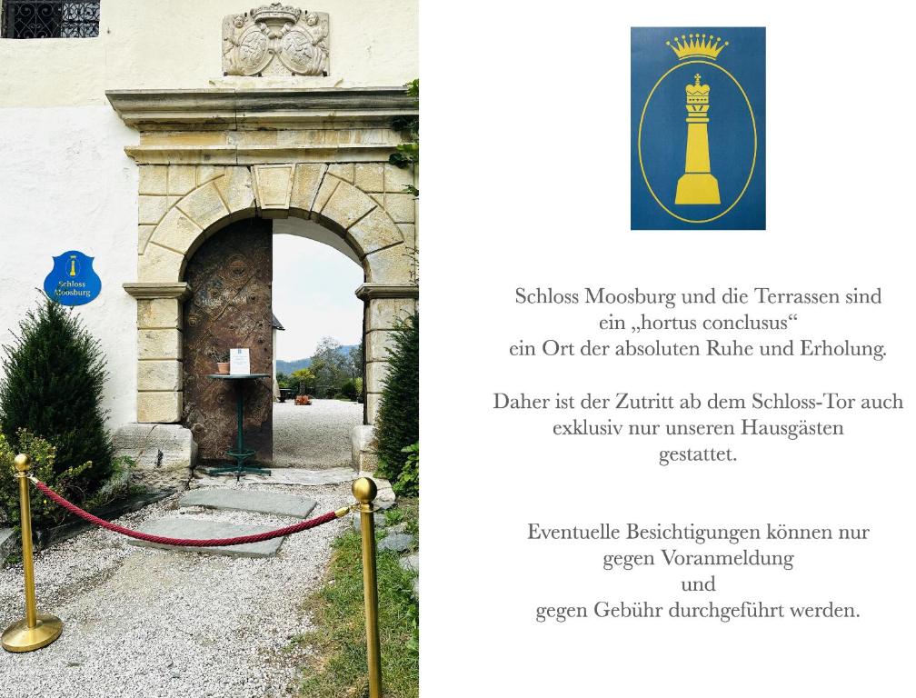 Certifikát, hodnocení, plakát nebo jiný dokument vystavený v ubytování Schloss Moosburg Gästehaus