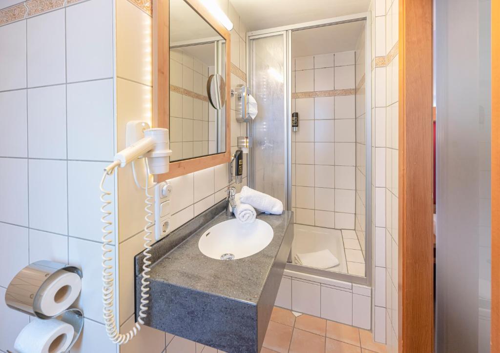 Koupelna v ubytování Hotel Eder