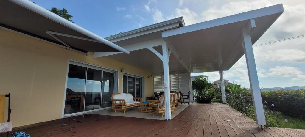 Balkón nebo terasa v ubytování VILLA CARAIBES vue mer exceptionnelle