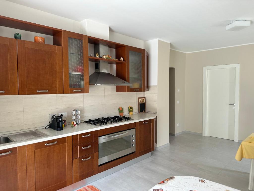 Kuchyň nebo kuchyňský kout v ubytování white B&B