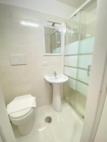 Koupelna v ubytování Hotel Resi