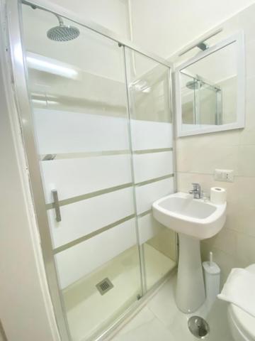 Koupelna v ubytování Hotel Resi