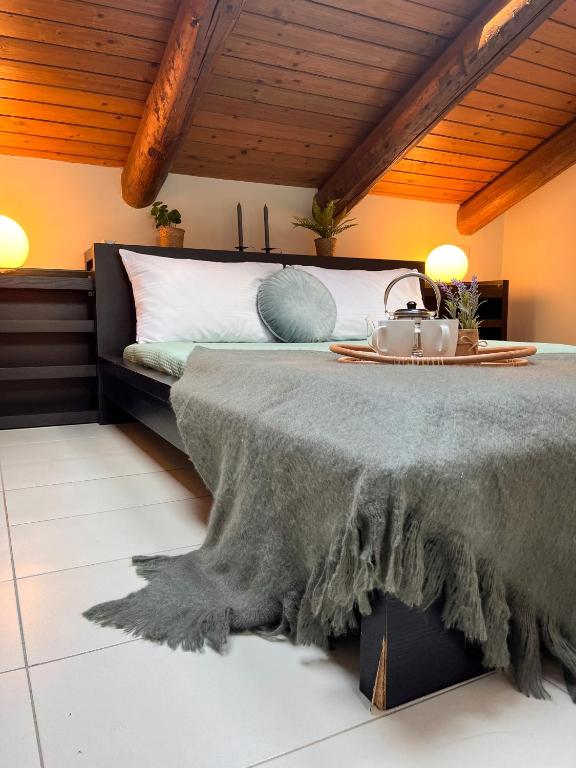 Postel nebo postele na pokoji v ubytování Just Langhe Casa Nebbiolo