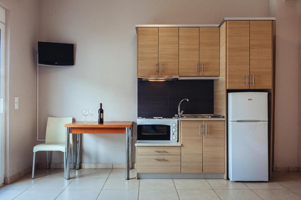 Kuchyň nebo kuchyňský kout v ubytování Hotel Apanema