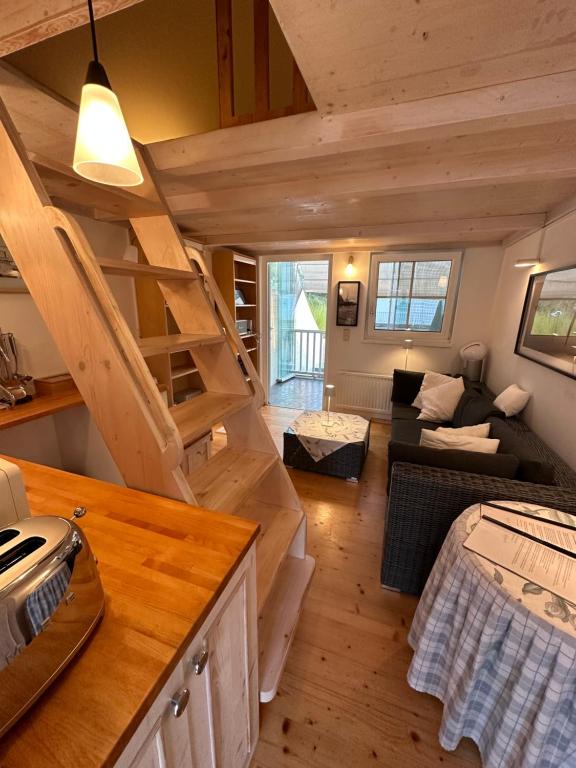 Postel nebo postele na pokoji v ubytování Haus am See