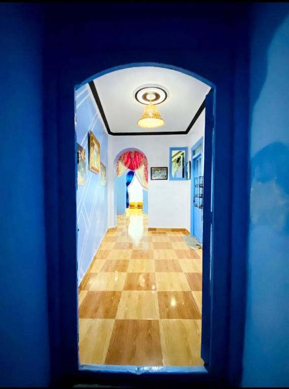 a view of a hallway in a house at Casa Marisco in Chefchaouene