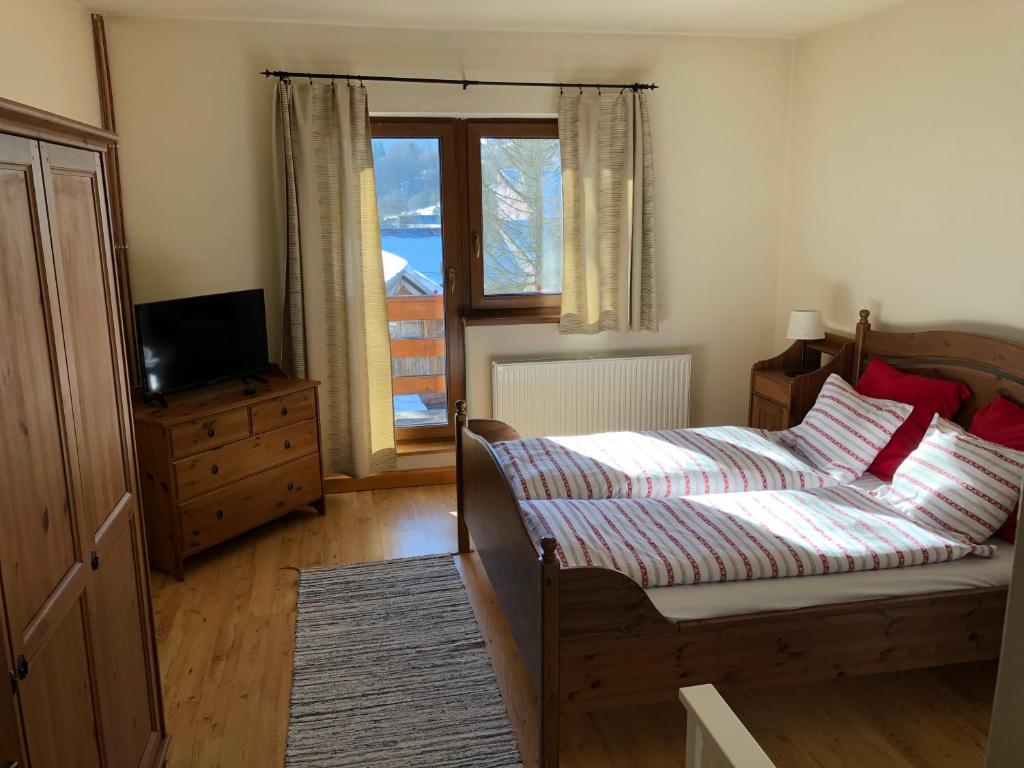 Postel nebo postele na pokoji v ubytování Holiday home Skalka