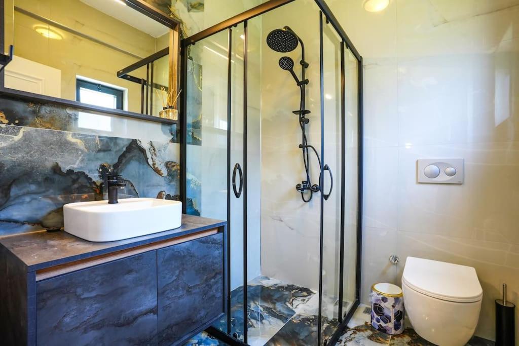 Koupelna v ubytování Dalyan Villa Alba