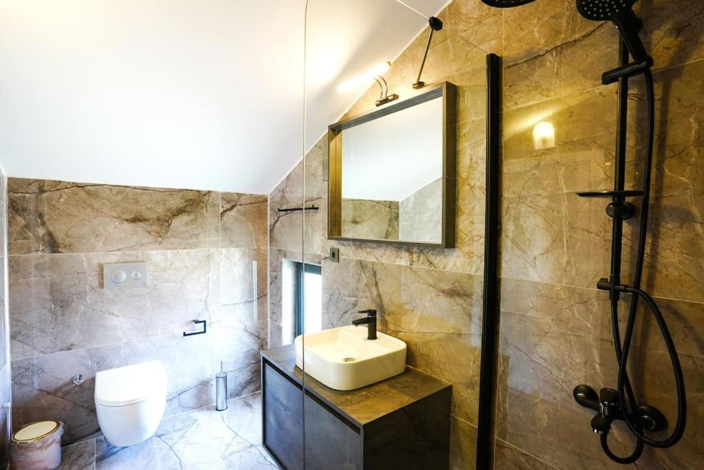 Koupelna v ubytování Dalyan Villa Alba