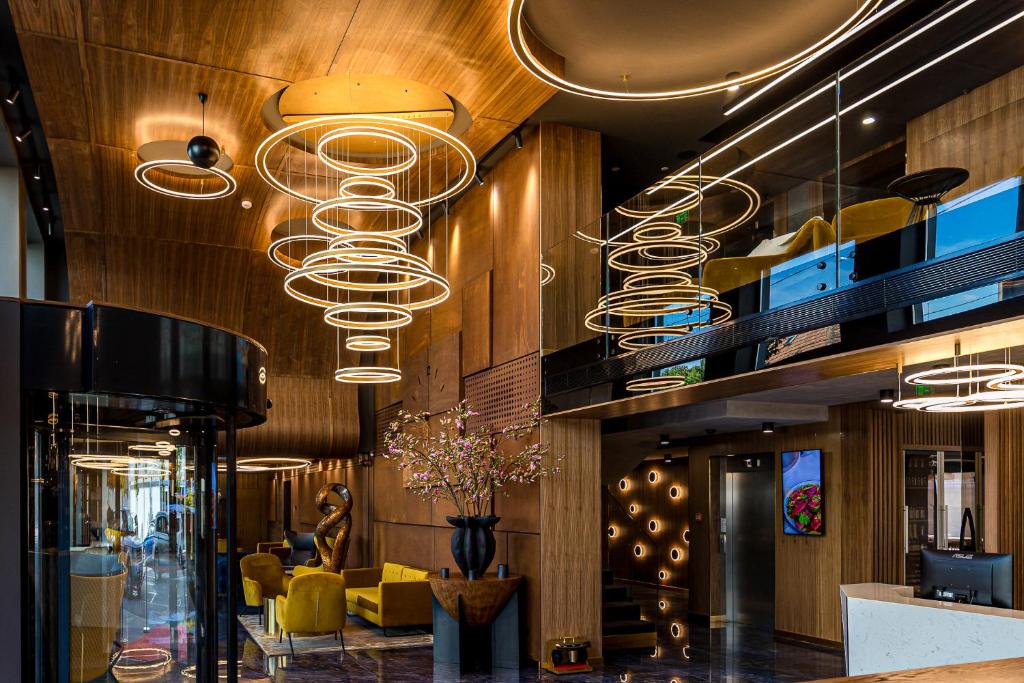 TV a/nebo společenská místnost v ubytování Hotel Vibre