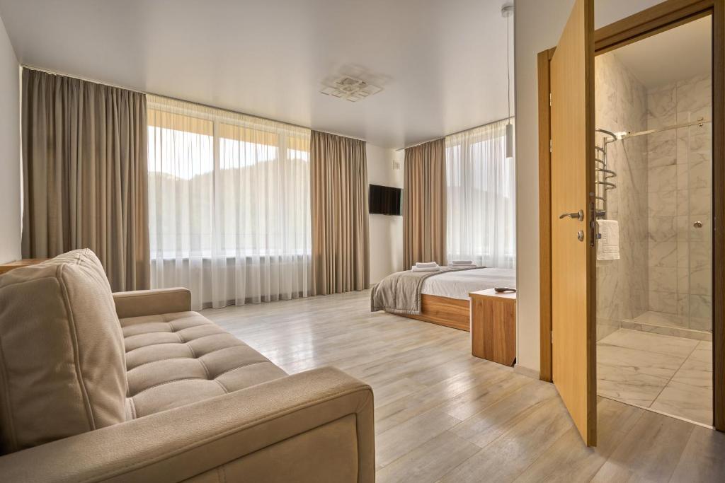 Posezení v ubytování Готель У Борисовича & SPA