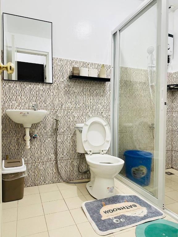 Koupelna v ubytování Casa Mercado lV