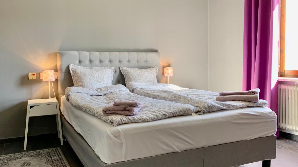 Postel nebo postele na pokoji v ubytování Tornedalens B&B