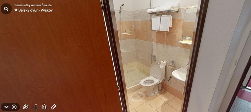 Koupelna v ubytování Hotel Selsky Dvur