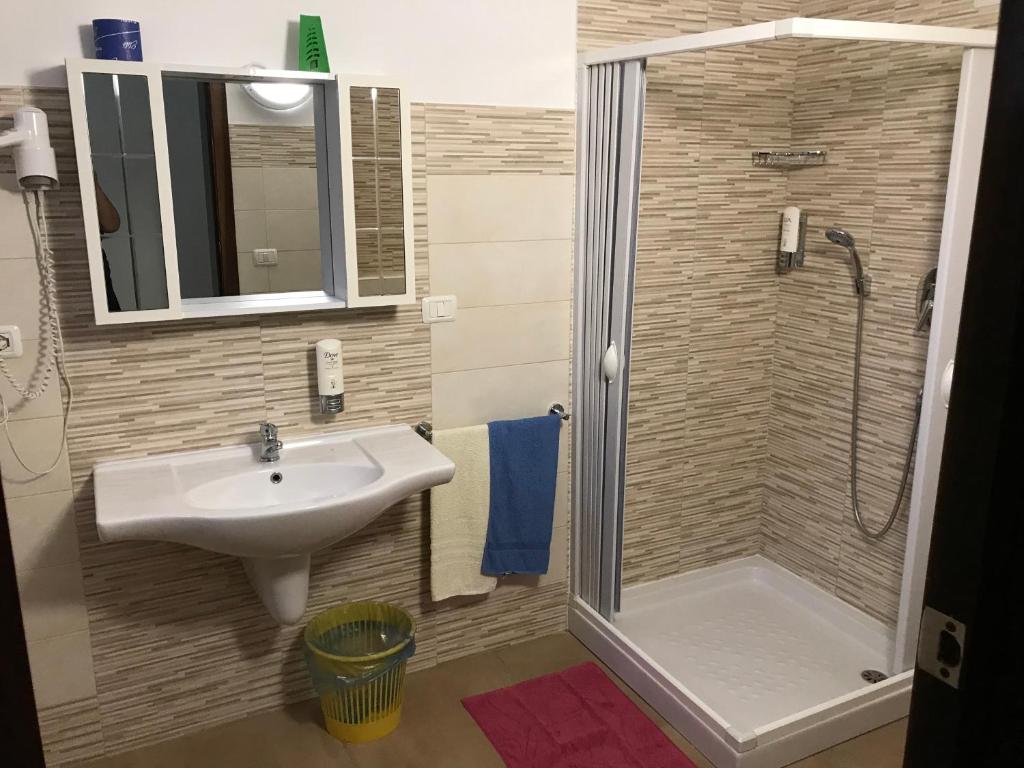 Koupelna v ubytování Albergo Europa