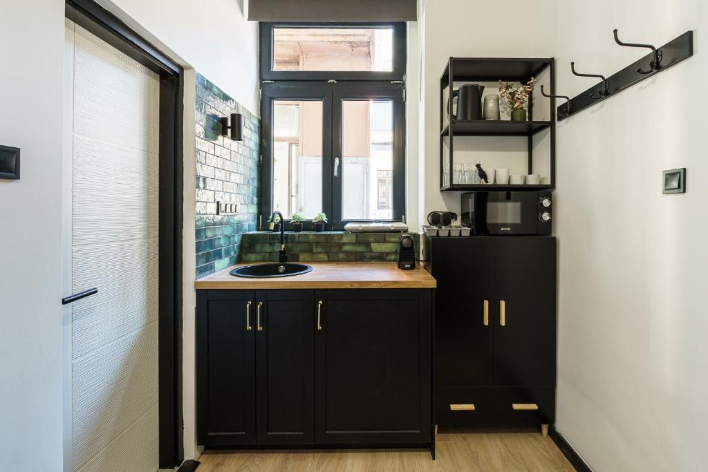 Η κουζίνα ή μικρή κουζίνα στο Hungarikum Studios