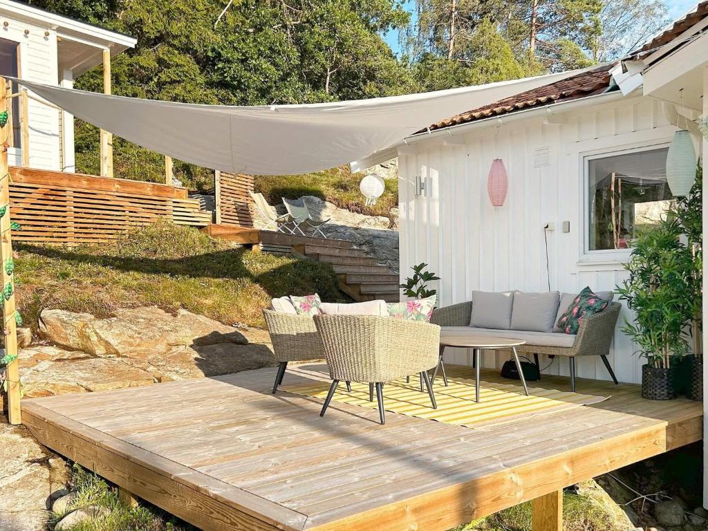 Balkón nebo terasa v ubytování Holiday home LJUNGSKILE VIII