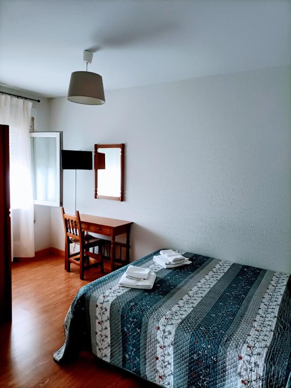 Postel nebo postele na pokoji v ubytování HOSTAL ALTO PÁRAMO