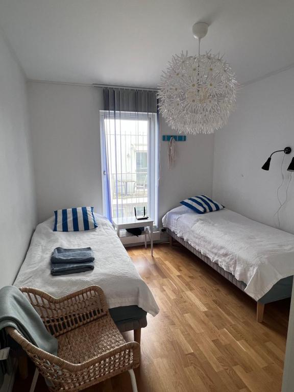 Postel nebo postele na pokoji v ubytování Mellbystrand Björkvägen Apartment