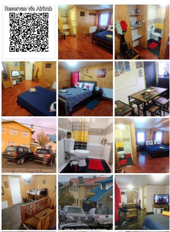Una cama o camas en una habitación de Hostal Host Patagonia
