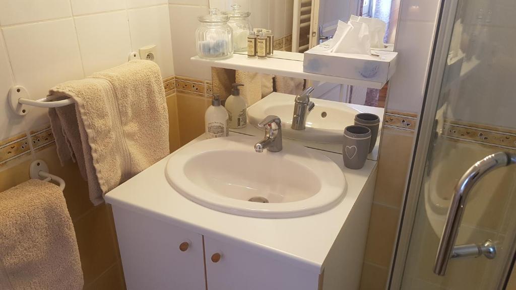 Koupelna v ubytování "La Coustille" Chambres et Table d'Hôtes