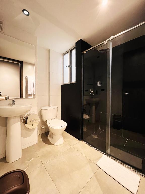 Koupelna v ubytování HOTEL HTL
