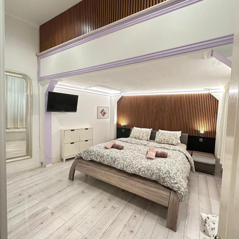 Posteľ alebo postele v izbe v ubytovaní Budapest City center perfect location